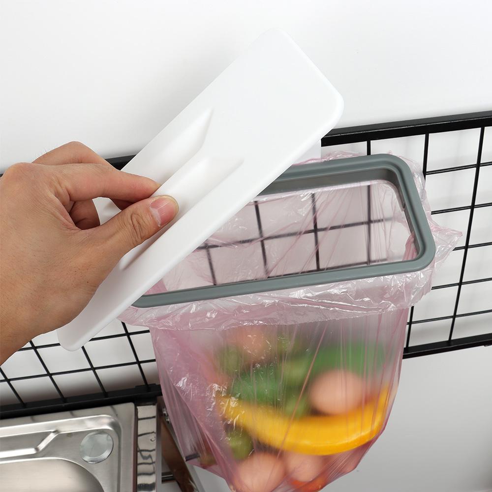 Bag Carrier Rubbish Bag Holder Attach-A-Trash Hanging Kitchen Waste Bin Cupboard Rubbish Bracket