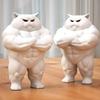 Забавные 3D-печатные статуэтки Мускулистого Кота - Милые и Игривые Украшения Мускулистого Кота для Любителей Кошек и Фитнес-Энтузиастов