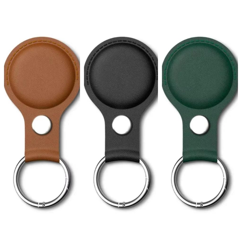 Для Apple Airtag Чехол Брелок и ПУ Кожа Держатель для Air Tag Защитный Чехол для Трекера с Петлей Кольцо для Ключей для AirTags Защитная Крышка