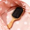 Private Label Custom Natural Bamboo Handle Square Scalp Massage Paddle Brush Boar Bristle for Dry and for Hair