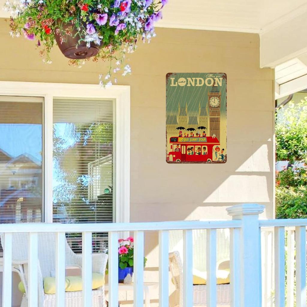 Путешествия Города Табличка Металлические Знаки Винтажный Плакат Япония Таиланд Италия Пейзаж Ретро Тарелка Искусство Живопись Домашний Бар Паб Клуб Декор