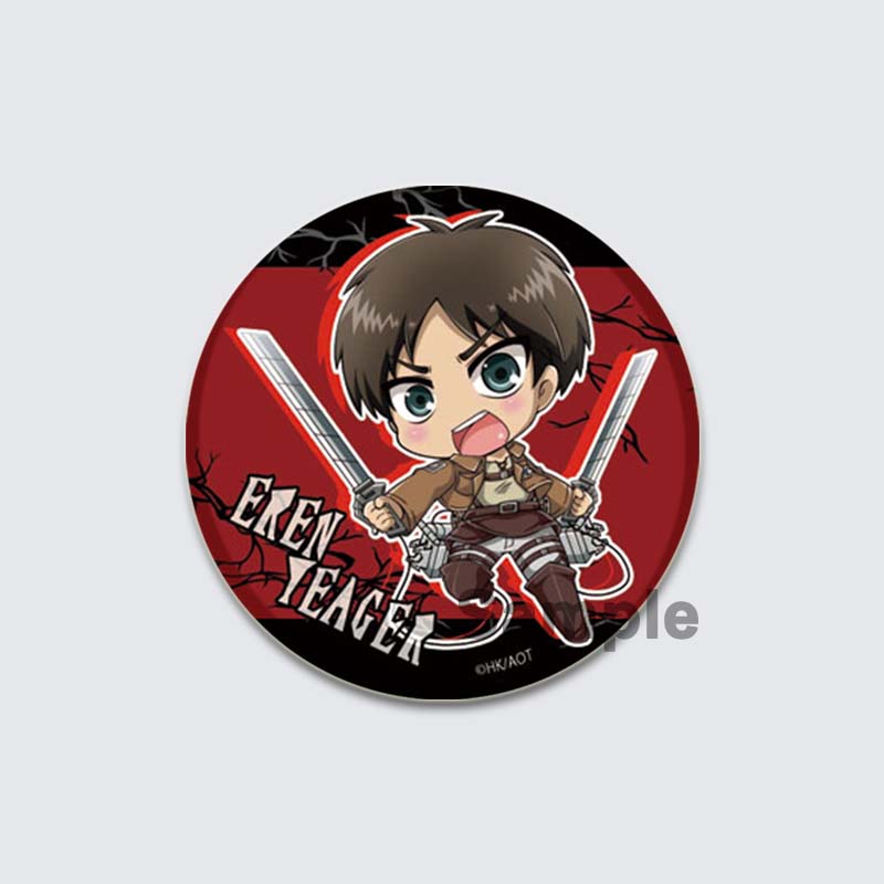 32/44/58 мм аниме-броши Атака титанов Мультфильм Армин Арлерт/Эрен Йегер Значки на лацкан Значок на рюкзак Ювелирные изделия Коллекции фанатов Подарки