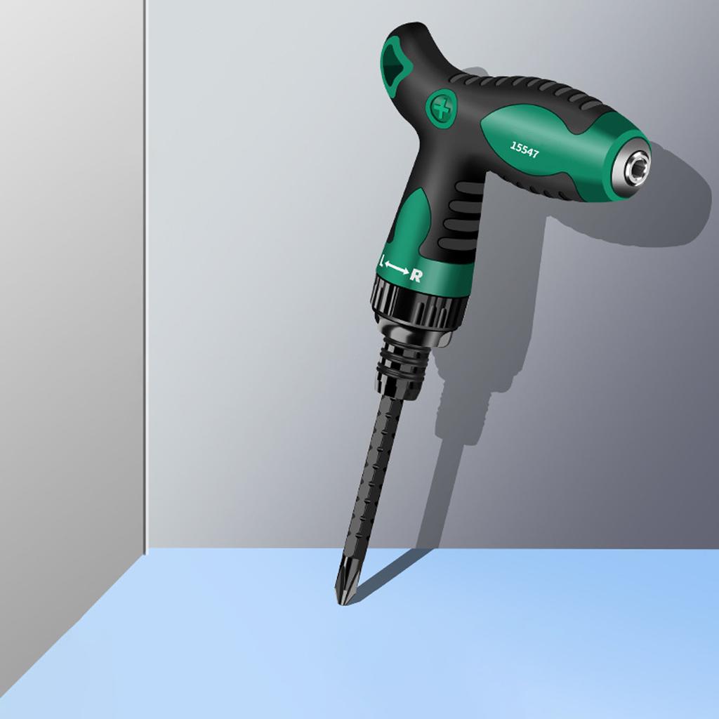 Набор телескопических шлицевых крестовых отверток, удлинитель, двойная головка, Т-образная ручка, трещоточный ключ, торцевой ключ для ремонта, ручные инструменты