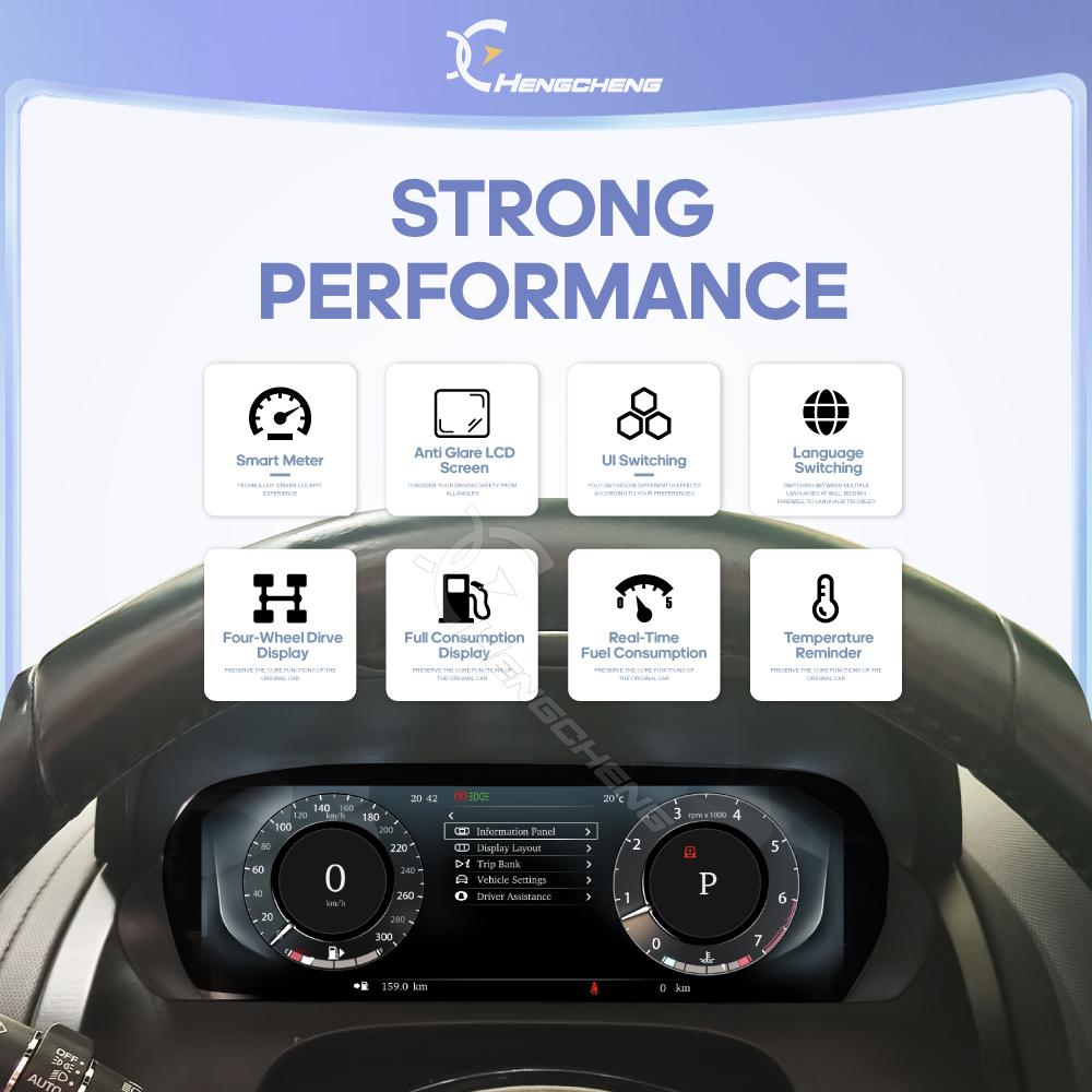 LHD Для Jaguar F-TYPE 2012-2020 ЖК-панель приборов Carplay Виртуальная приборная панель Цифровая приборная панель Спидометр Carplay