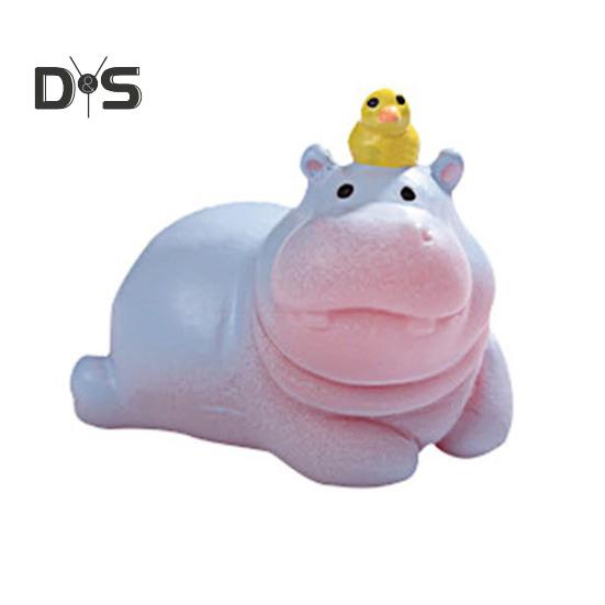 Миниатюрная фигурка бегемота, мини-мультяшный бегемот, украшение своими руками, микропейзаж, сказочный сад, животное, смоляная статуэтка, украшение