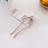 Small Fresh Fashion Girl Zinc Zinc Alloy For Women U Shape Pearl Hairpin Hair Stick Hair Accessories