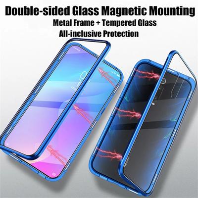 Металлический магнитный чехол для телефона с полной защитой  360° для Honor 90, двухсторонний стеклянный бампер для Honor 70 50 20 Pro 9X 8X