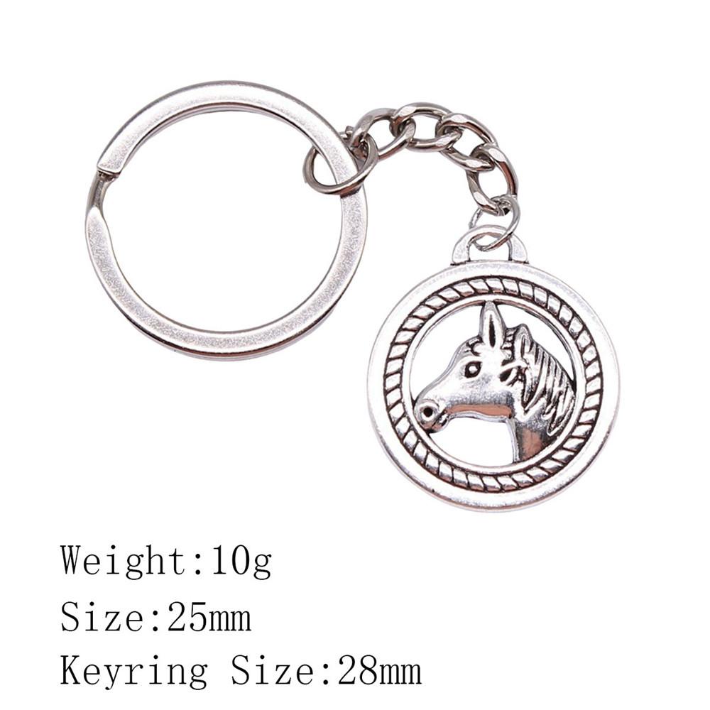 Металлический брелок в виде головы лошади/единорога - 52x51 мм, 19,9 г, Идеально подходит для сумок и домашнего декора