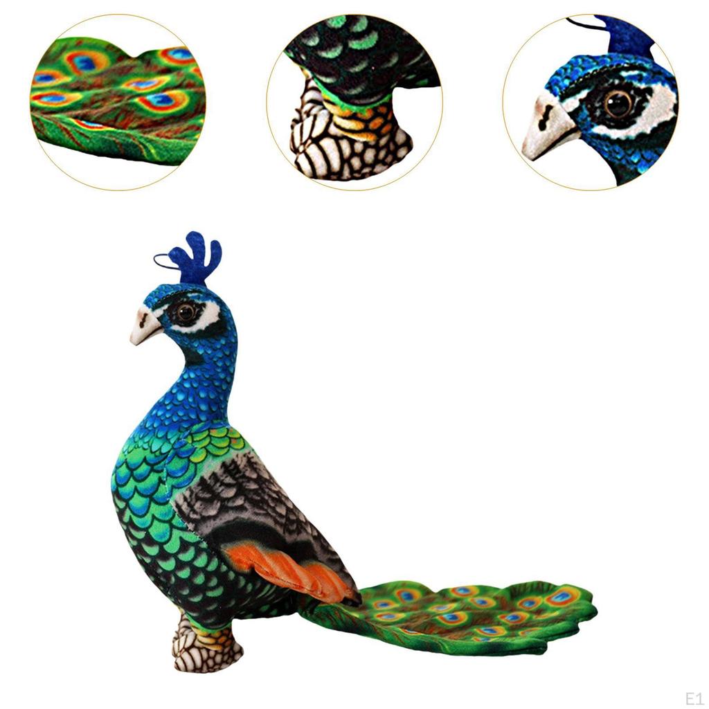 Pafowl Doll In Plush, Animal with Birds Comfortable, Charming, Toy Peacock