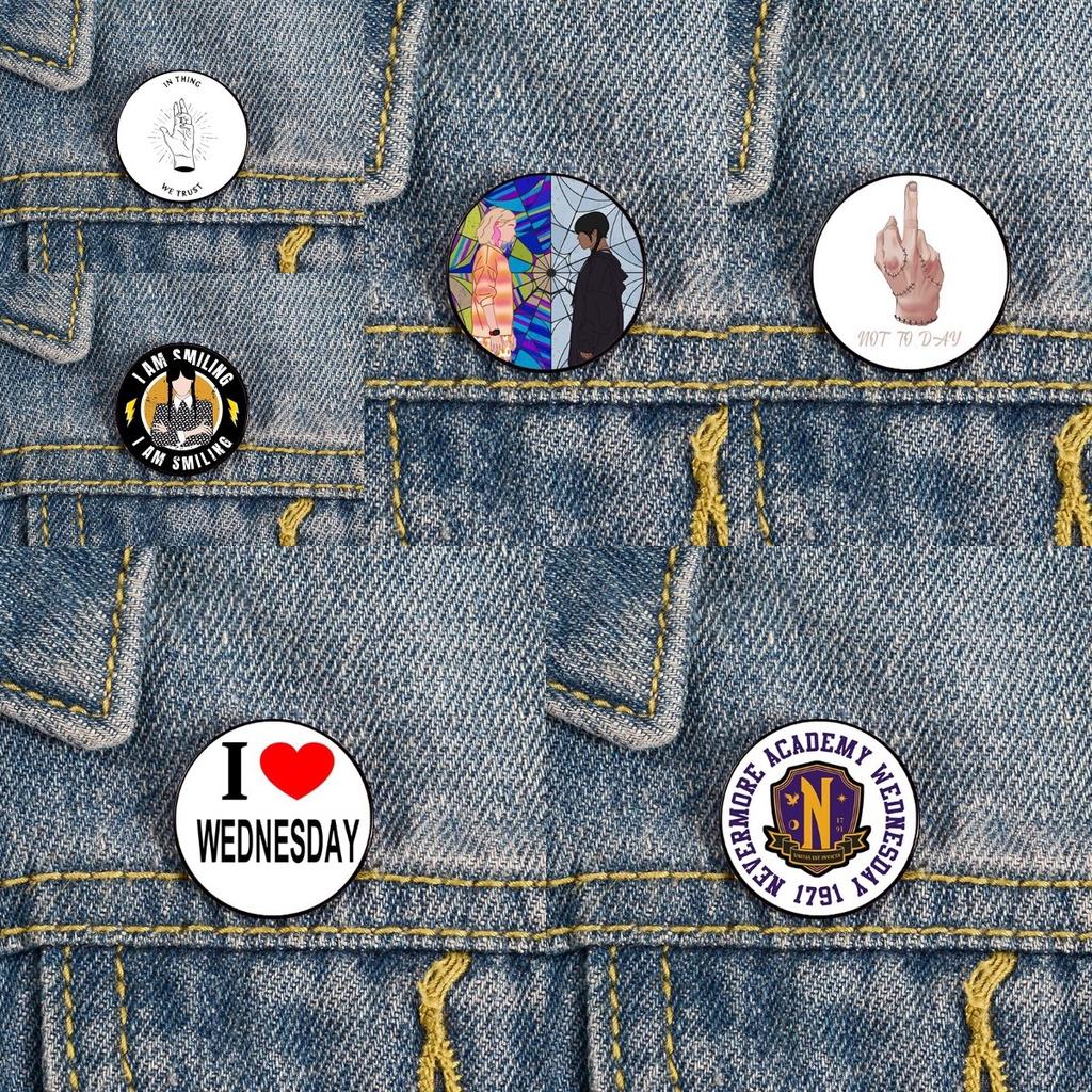 Thing Brooch Addams Enid Dress Decoration Badge Terror Holiday Gift