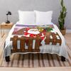 Santa Claus Flannel Throw Blanket Christmas Day Gift For Kids Boys Girls Super Soft Lightweight For Couch Bed Sofa King Size