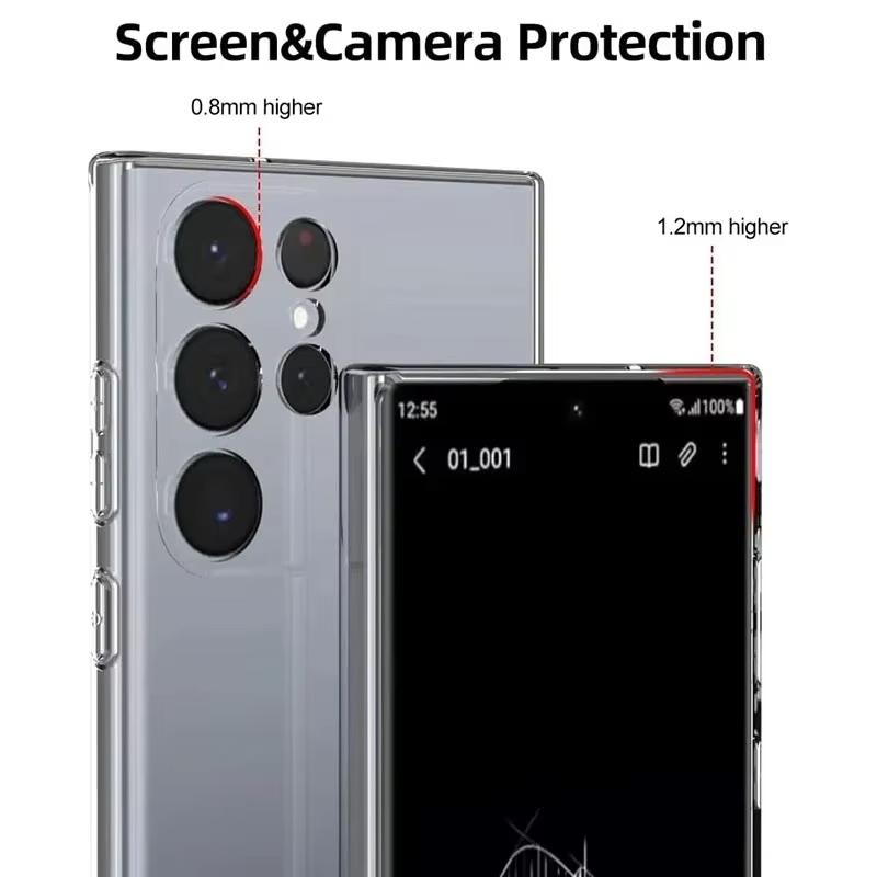 Мягкий прозрачный силиконовый чехол для Samsung A35 A34 A33 A32 A55 5G A54 A36 A56 A57 A17 A07 A06 A16 A26 S26 Ultra S25 S24 S23 Задняя крышка