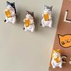Cute Mini Cat Ornament Garden Kitten Statue Gift Room Decor Kawaii Fridge Magnets Miniature Beer Cat Magnetic Home Decoration