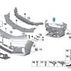 Кронштейн переднего бампера BMW 7 серии G70 51115A67221/22
