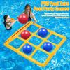 Надувные игрушки для бассейна, набор игр, надувная шахматная доска «Крестики-нолики» с 10 мячами, безопасная игра, веселая водная игра для всех возрастов