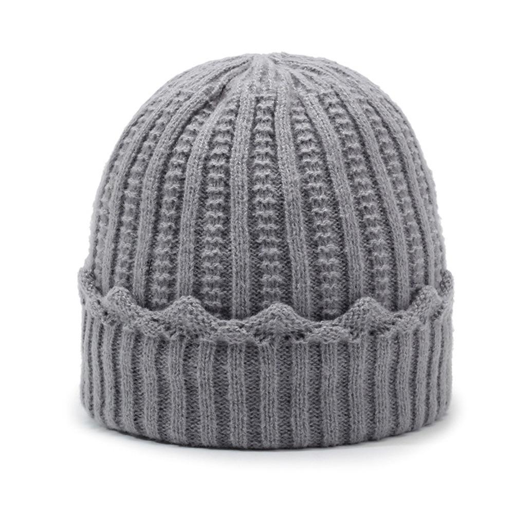 Windproof Coldproof Knitted Hat Thick Beanies Fashion Bonnet Caps  for Women Men