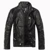 Зимние мужские кожаные куртки повседневные мужские винтажные мотоциклетные куртки из искусственной кожи мужские мотопальто