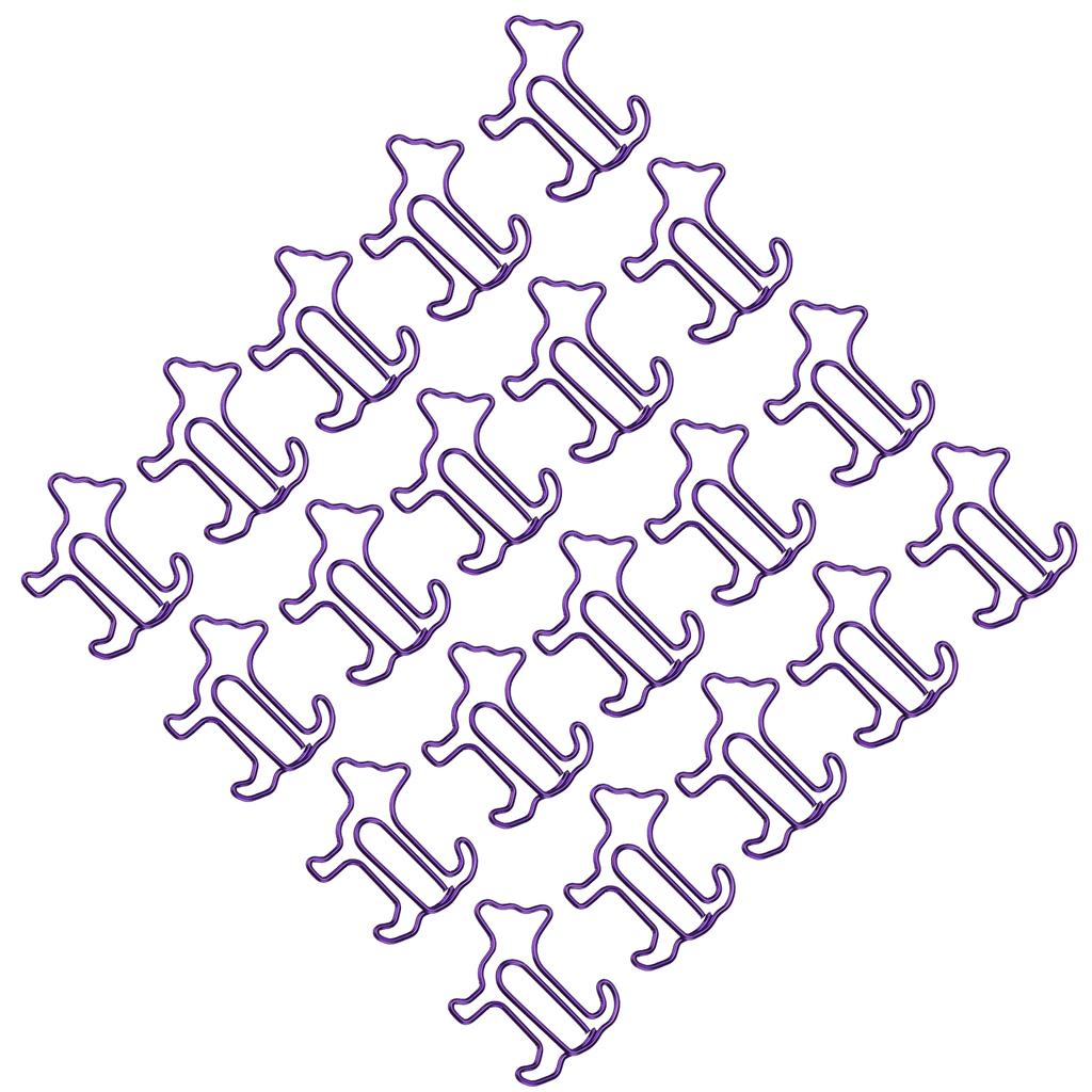 20Pcs Paperclips Bookmarks Metal Cartoon Shaped Office Supplies Clips  Puppy