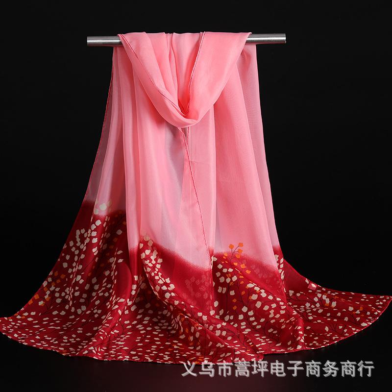 Spring/Summer New Women'S Silk Scarf 45 * 150cm Simulated Silk Twill Square Scarf Fashion Printed Large Square Scarf Professional Scarf