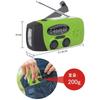 MASWATER Disaster Prevention Solar Portable Disaster USB Solar Hand Crank Smartphone Charging Large Capacity Green Multi-function Radio, Flashlight,
