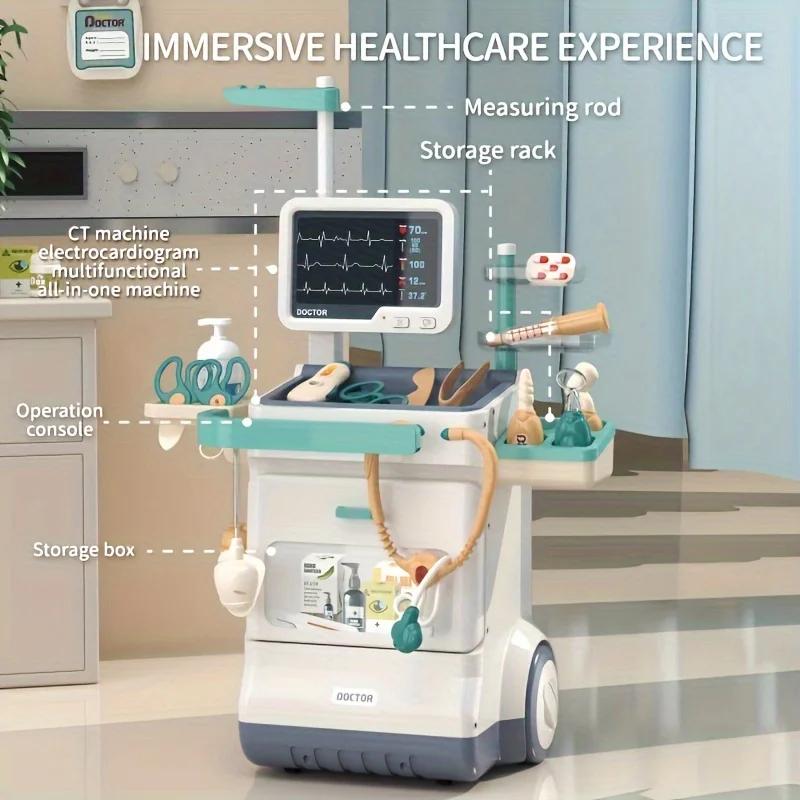 Набор доктора для детей, игровой набор для малышей «Доктор», с медицинским пунктом, стетоскопом, ролевая медицинская игрушка для девочек и мальчиков