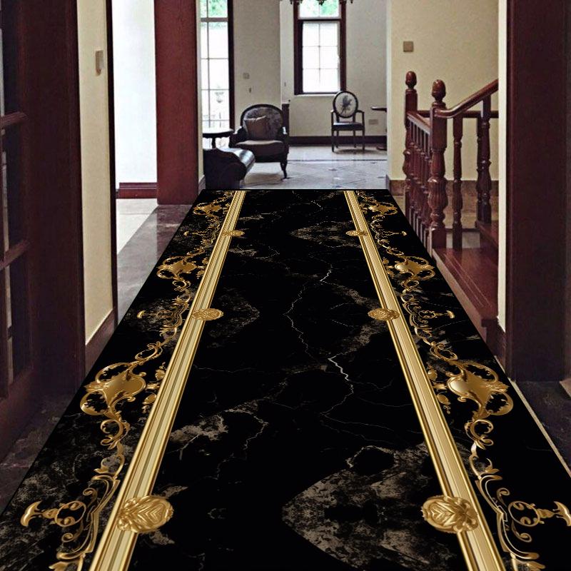 Роскошный ковер в европейском стиле для лобби, холла, коридора, нескользящий ковер-дорожка для лестницы, настраиваемый коврик для дома, прихожей