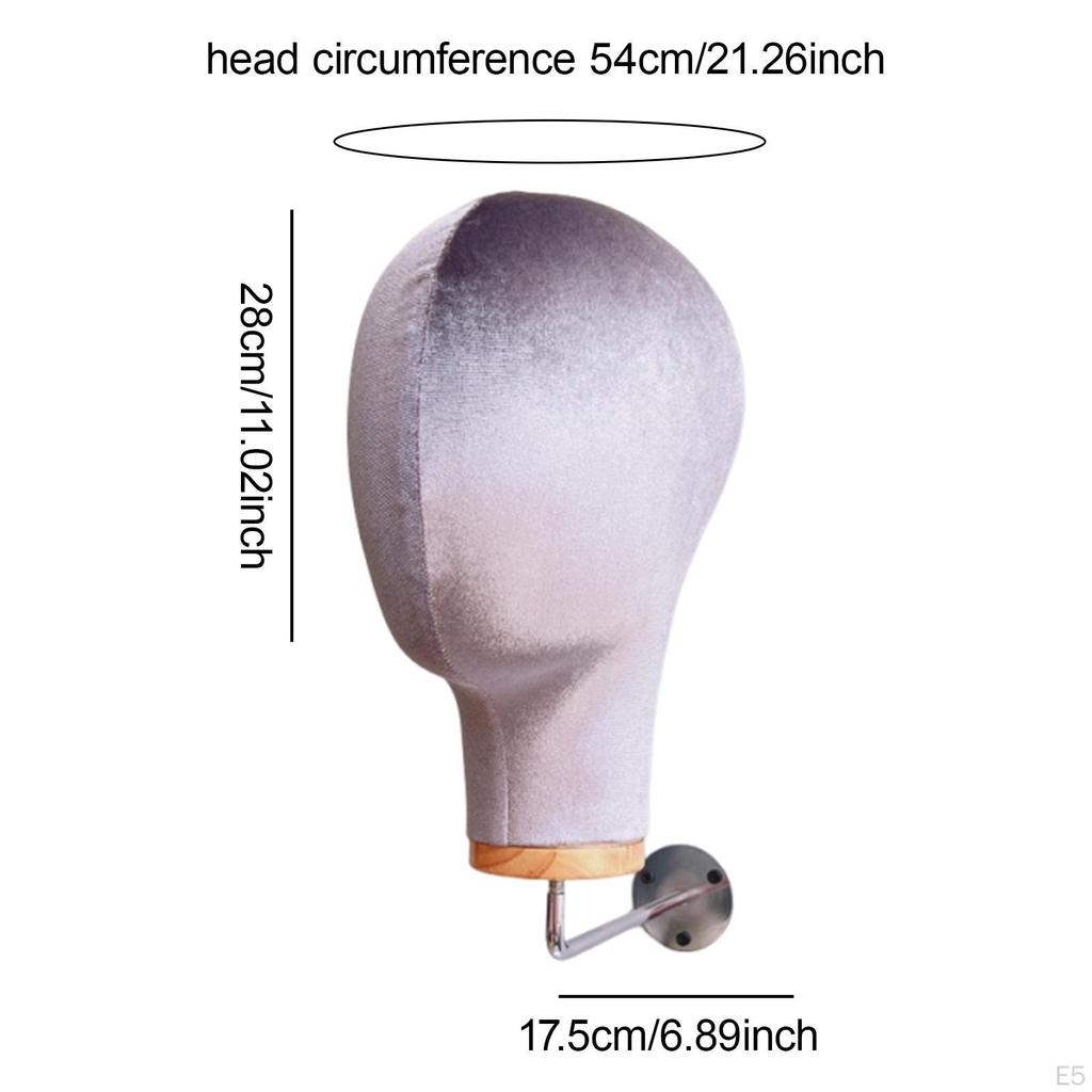 11-inch Versatile Wall Mounted Mannequin Head Model Hat Display Stand for Professional Or Personal