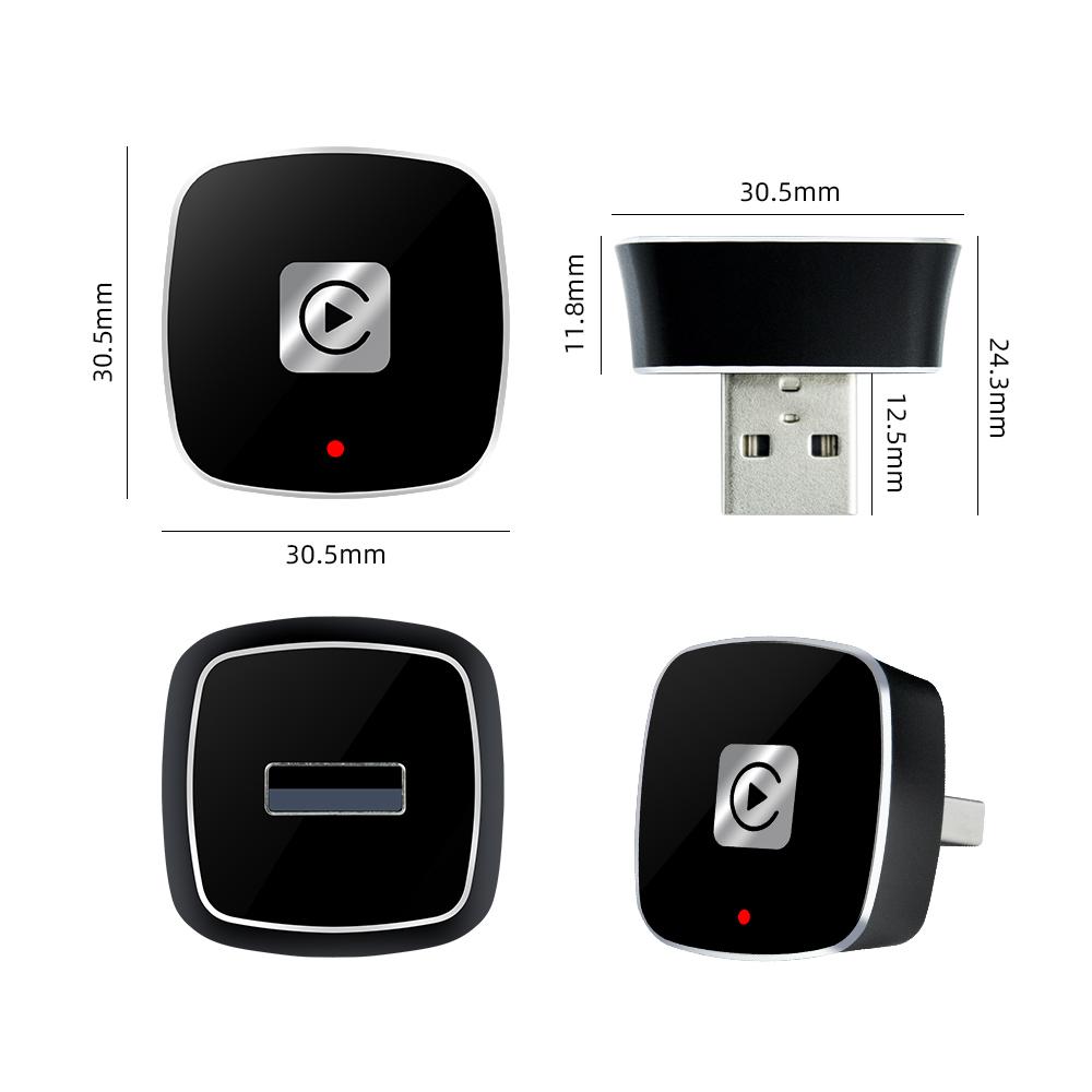 Беспроводной адаптер CarPlay AI BOX для Apple iPhone, проводной и беспроводной Carplay Dongle, подключение через USB Plug And Play, автомобильный донгл