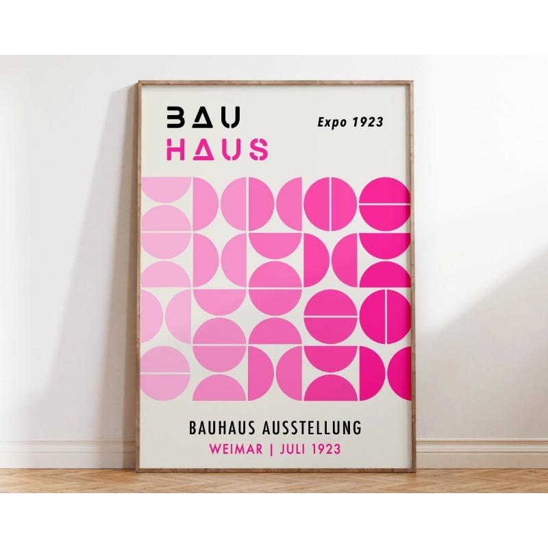 Яркий красочный настенный постер в стиле Баухаус середины века, геометрические принты на холсте, гостиная, спальня, художественное произведение для домашнего декора, подарок