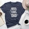 Reel Cool Dad Shirt Fisher Dad Shirt Fishing Lover Dad Tops Funny Fishing Tees Breathable Camisetas Nostalgia Retro