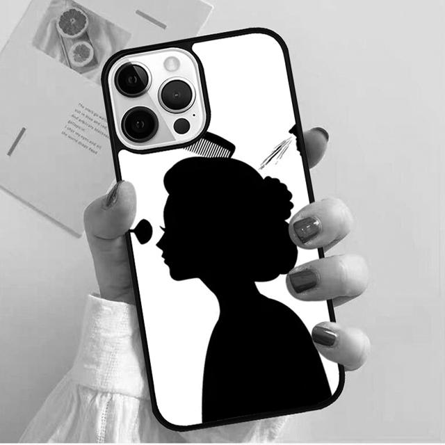Ножницы парикмахера Щетка Переключатель Чехол для телефона для iPhone 17 Air 16 15 14 13 11 12 Pro Max Plus Корпус Coque