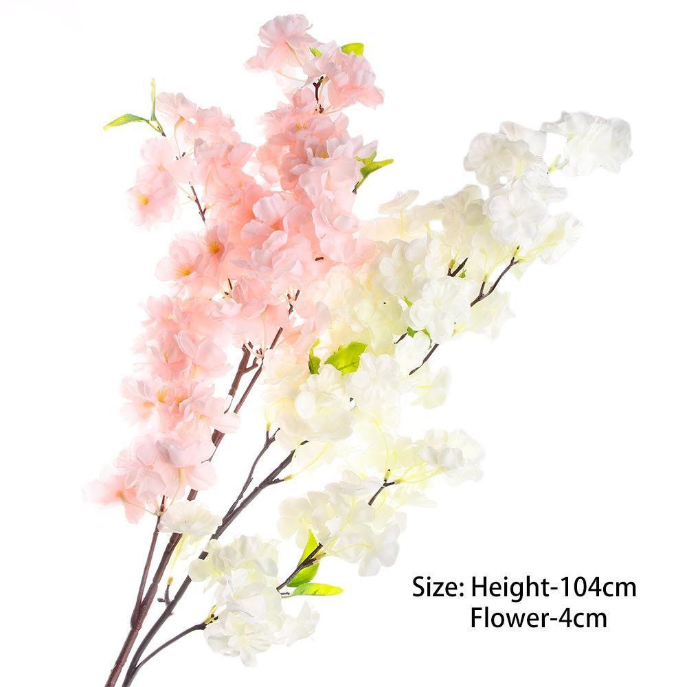 1PC Table 4 Branches Silk Artificial Sakura Home Decoration Cherry Blossom Fake Flower
