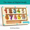Magnetic Digital Bead Magnetic Maze Toy for Children's Puzzle Practice, Attention and Concentration Training Game for Ages 2-6