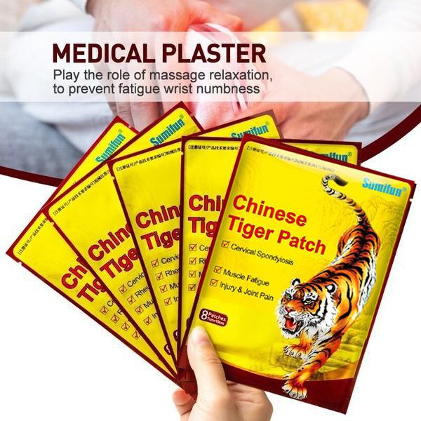 8PCS/Bag Tiger Balm Patches Analgesic Plaster Joint Back Pain Patch Neck Muscle Body Herbal Plaster
