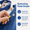6Pcs Multi-Color Mix Dressing Aid Comfort Grip Handle Portable Button Hook  For Low Vision