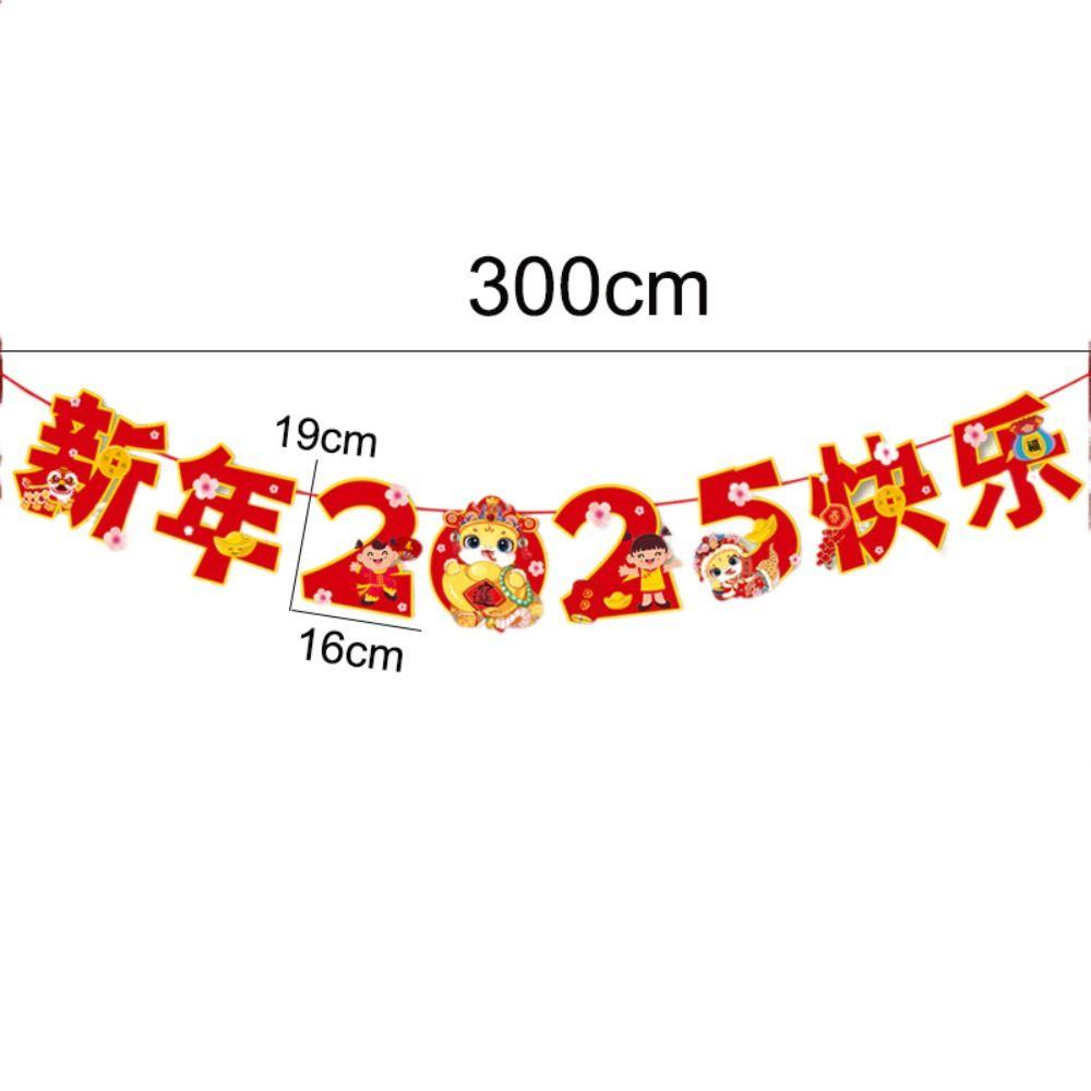 Snake Year Chinese New Year Banner Cartoon Bunting Good Luck Streamer New Year Decorations