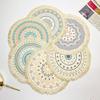 Round Dining Table Mat Romantic Coaster Durable Bohemian Placemats  For Home Kitchen