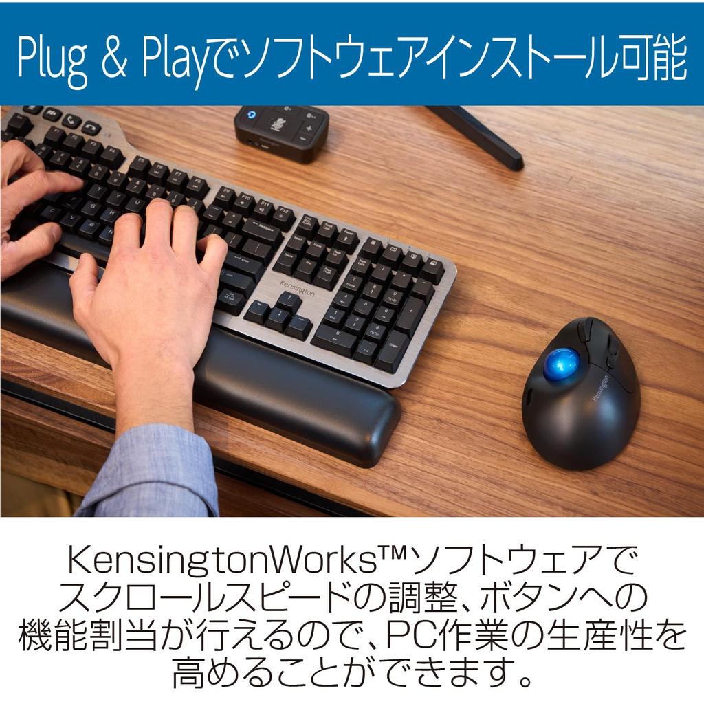 Kensington Kensington Pro Ergo TB450 беспроводной трекбол беспроводная запатентованная кнопка выброса мяча энергия 7 функциональных кнопок срок службы батареи до 24 месяцев