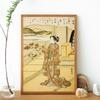 Japanese Geisha Illustration Poster Print Sexy Women Ukiyo E Canvas Painting Antique Asian Wall Art Living Room Home Decor Gifts