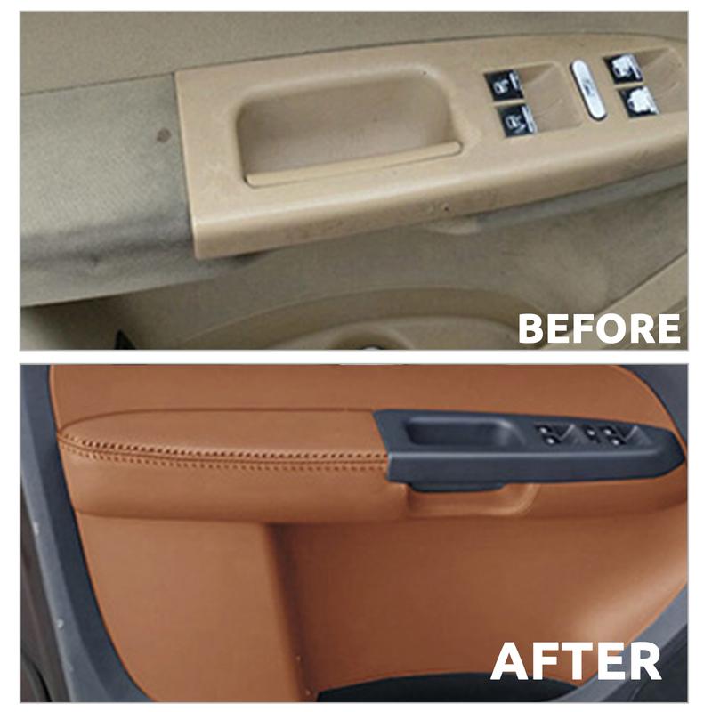 Идеально для Volkswagen VW Touran 2006 2007 2008 2009 2010 -2015 Накладка-стикер на панель подлокотника двери салона автомобиля из ПУ-кожи