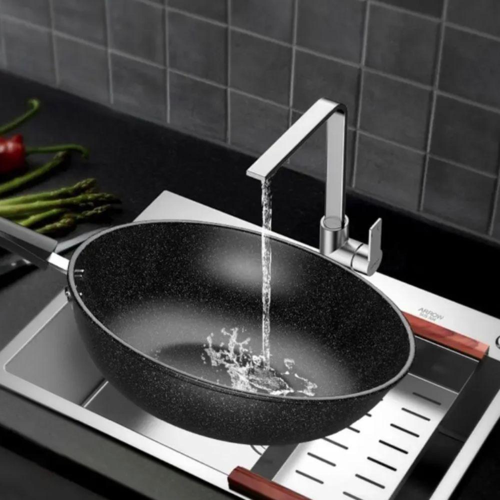 Сковорода с плоским дном Универсальный вок Кухонная посуда Сковорода для жарки Стейк