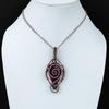 Созданный в лаборатории рубиновый драгоценный камень, чистая медная проволока, обернутая ювелирными изделиями ручной работы, кулон для подарка