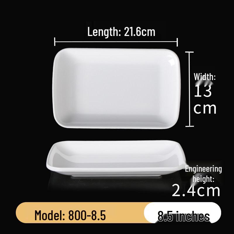 Белая меламиновая тарелка для рисовой лапши Xiangyuan - Керамикоподобная креативная посуда для хот-пота и ресторана.