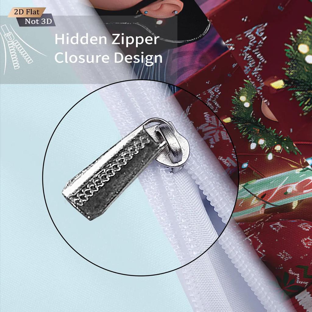 Рождественский K-Pop Охотники на Демонов Комплект Постельного Белья 3D Печать Без Наполнителя Пододеяльник Комплект Мягкий Удобный Общежитие Спальня Несколько Размеров