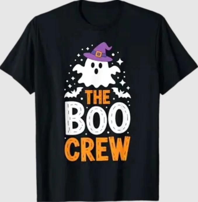Футболка Boo Crew Парная Мужская Женская Костюм на Хэллоуин Футболка