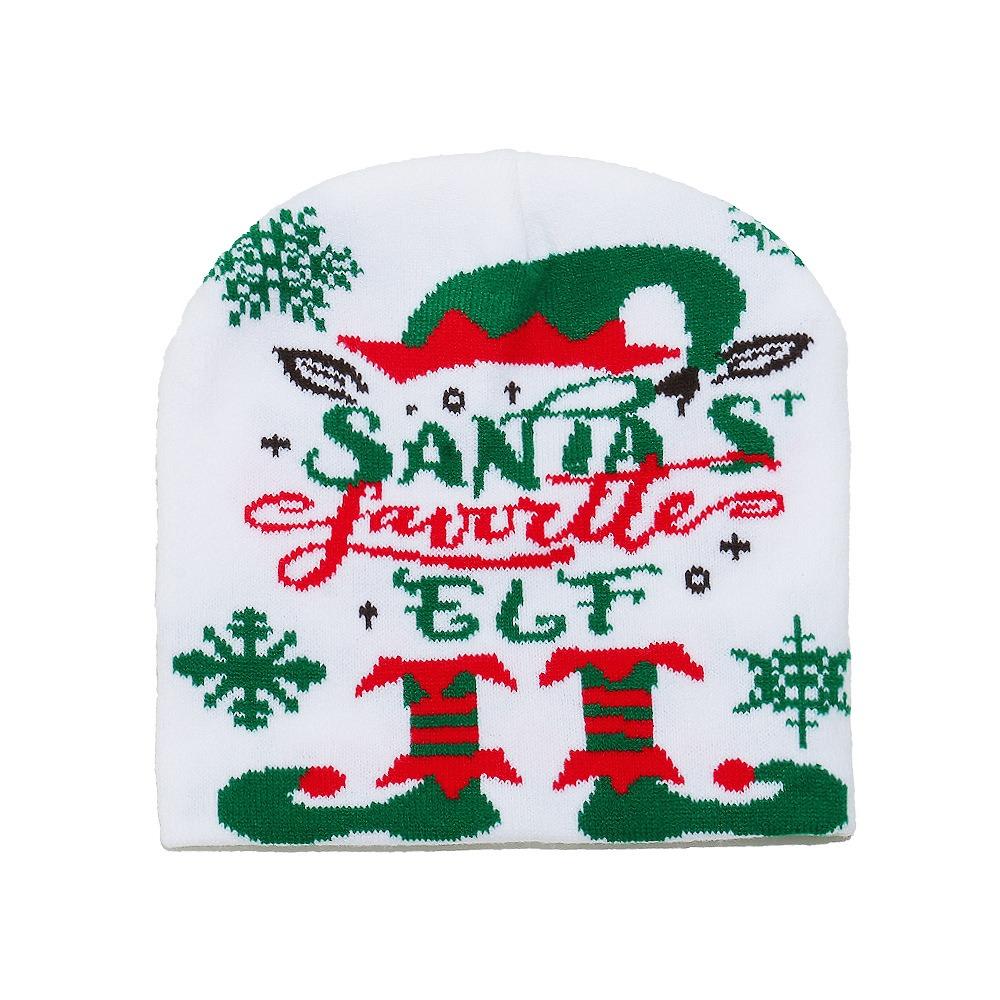 Personality Reindeer Christmas Hat Snowman Bow Pullover Cap New Year Dress Up Cartoon Santa Claus Beanie Hat Male