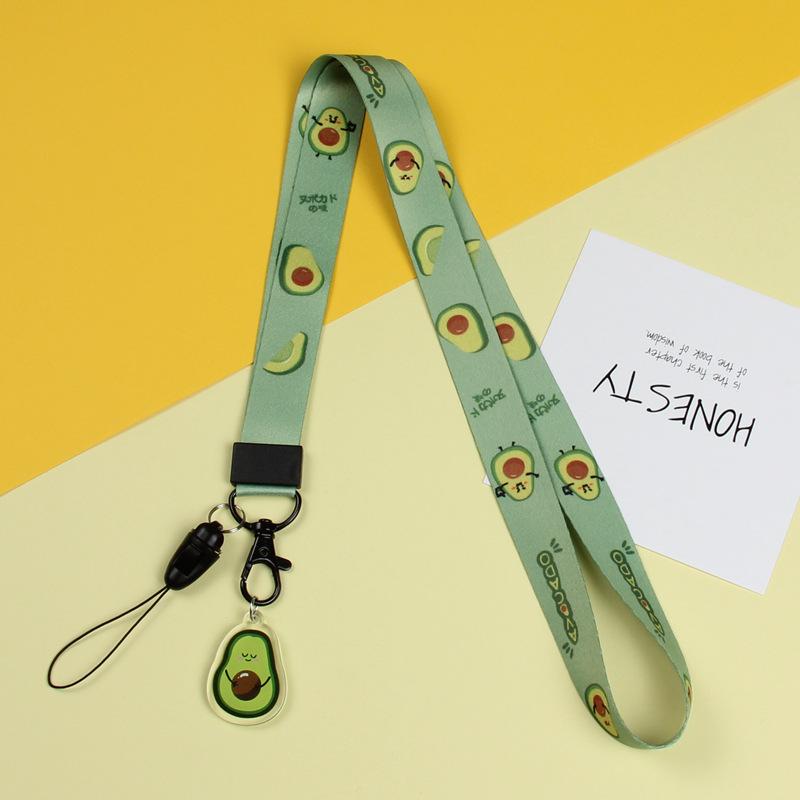 Cartoon Mobile Phone Lanyard, Cute Pendant, Wide And Flat Braided Belt, Lanyard, Key, Badge, Card Cover, Neck Lanyard.