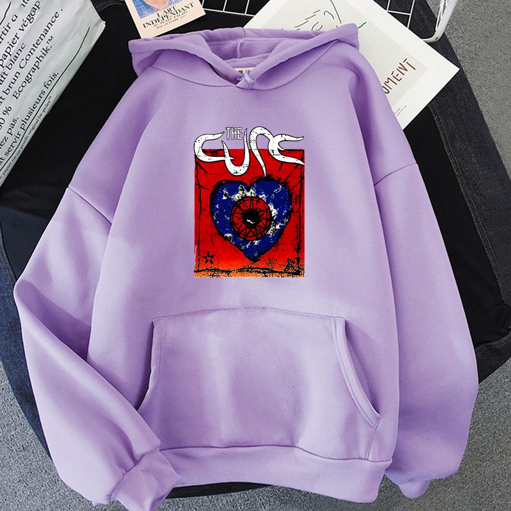 The Cure Music Band Heavy Unisextal Hoodies Unisexs Casual Long Sleeve Cartoon Sweatshirts Hip Hop Gothic Style Streetwear Unisex Hoody