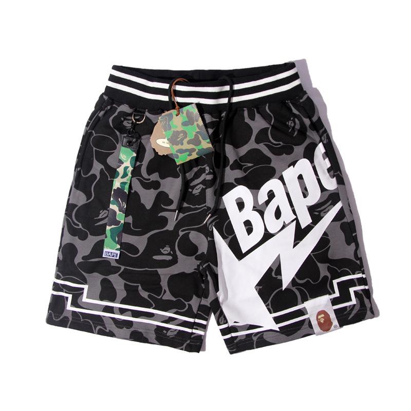 Мужские повседневные шорты Bape Shark Camo, летние пляжные boardshorts, 5 карманов, походные шорты, streetwear