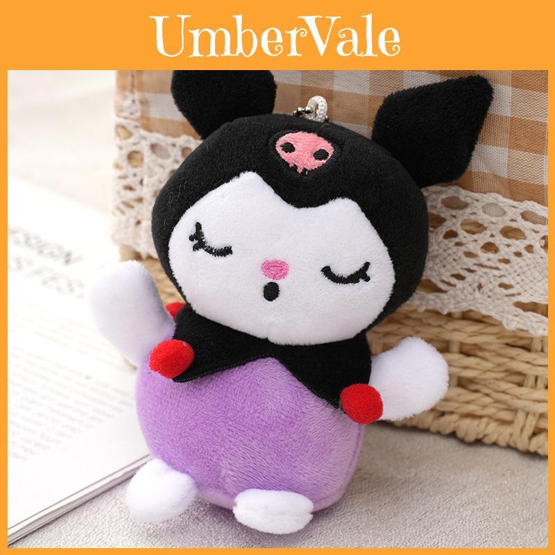Cute Japanese Style Kuromi Plush Doll Adorable Devil Bunny Cartoon Stuffed Toy